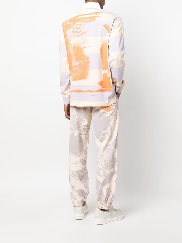 X Umbro Neutral Striped Rugby Shirt