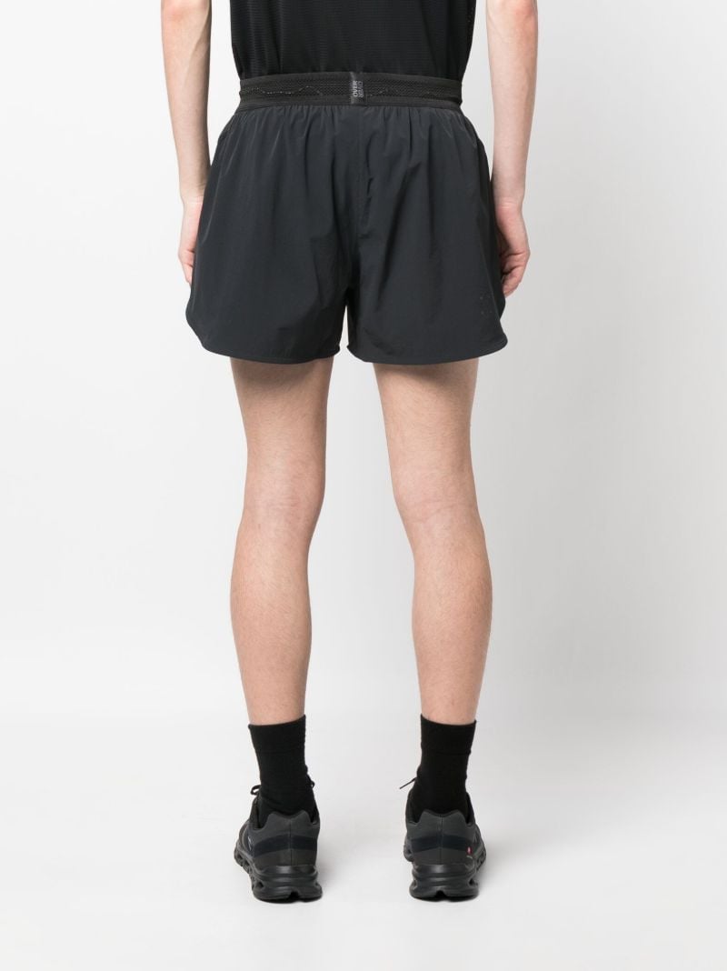 Black Logo Print Track Shorts