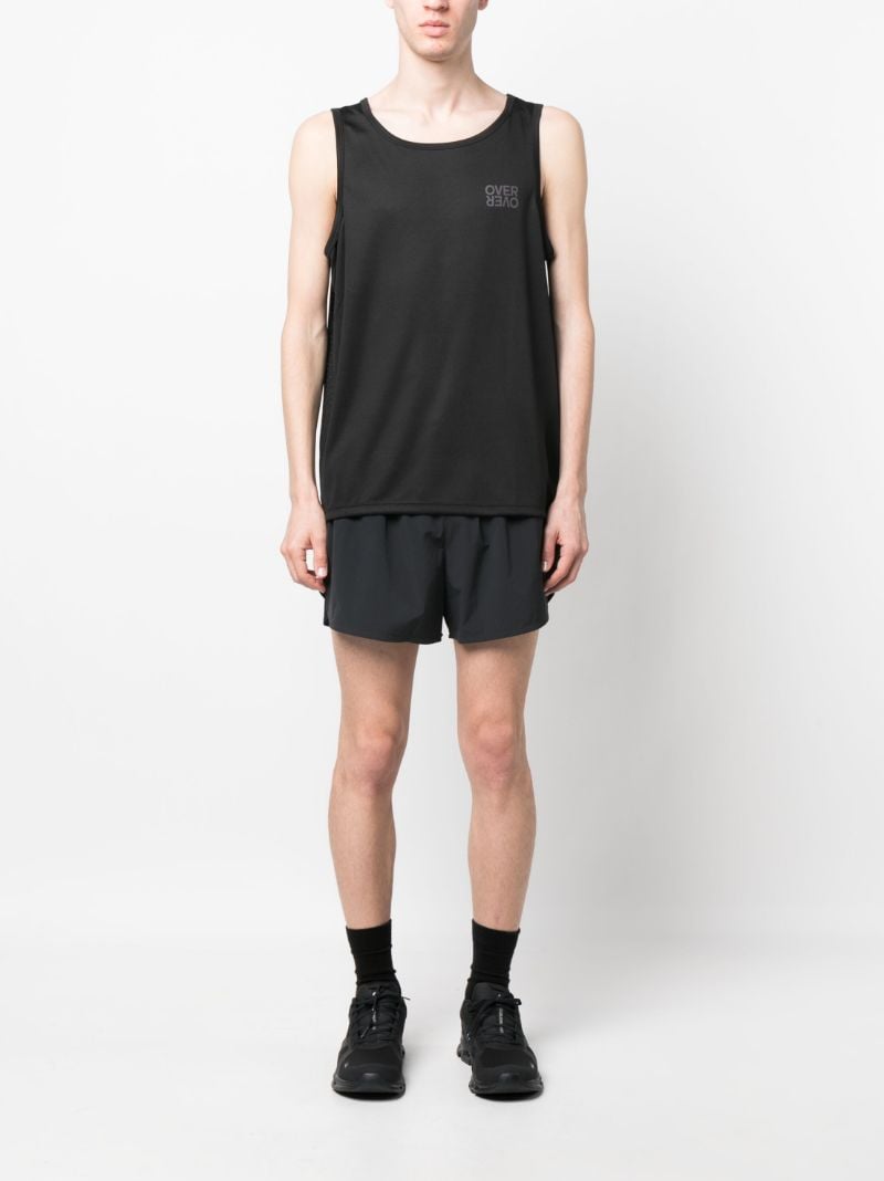 Black Logo Print Track Shorts