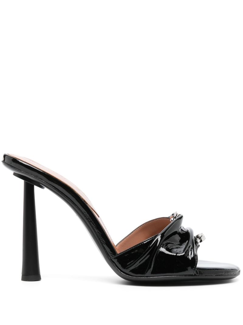 Black Heat 100 Patent-leather Mules