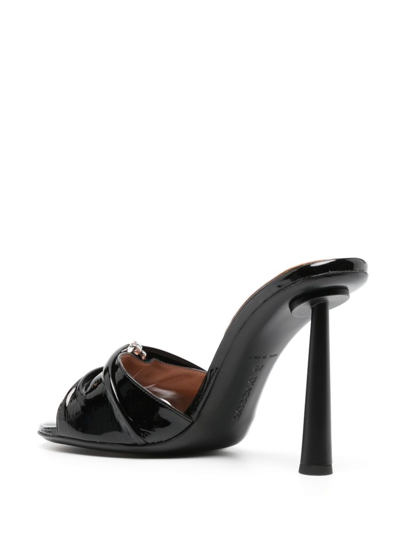 Black Heat 100 Patent-leather Mules