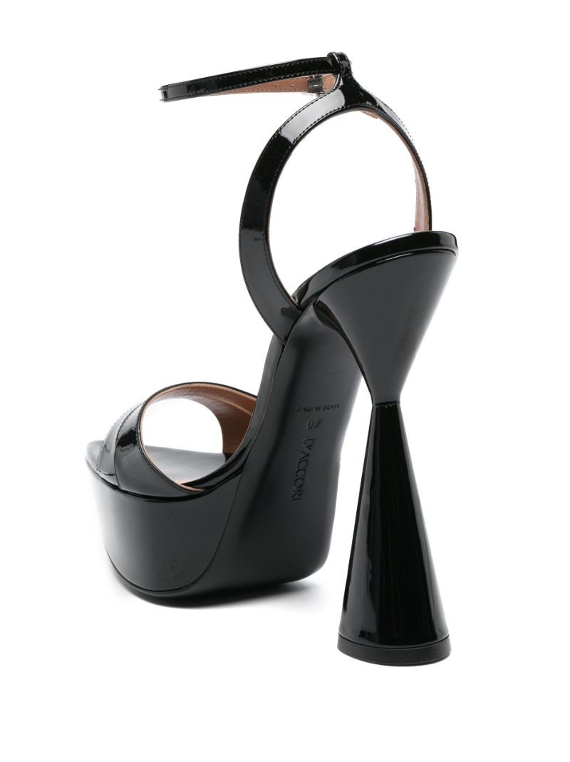 Black Skye 130 Patent-leather Platform Sandals