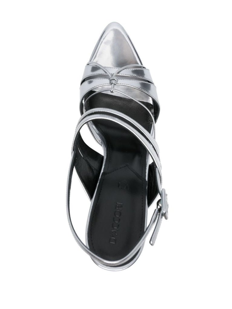 Silver-tone Belle 150 Metallic Sandals
