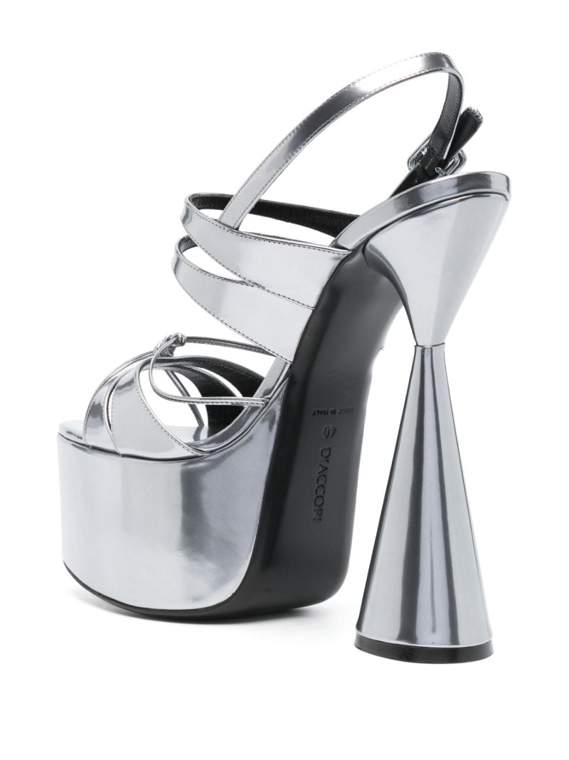 Silver-tone Belle 150 Metallic Sandals