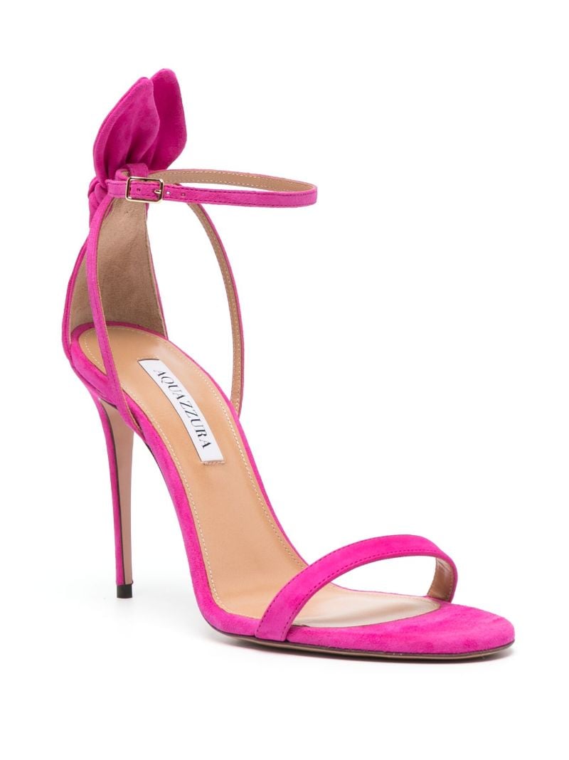 Black Bow Tie 105 Suede Sandals