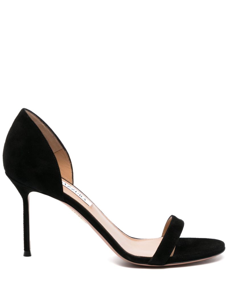 Black Uptown 85 Suede Sandals