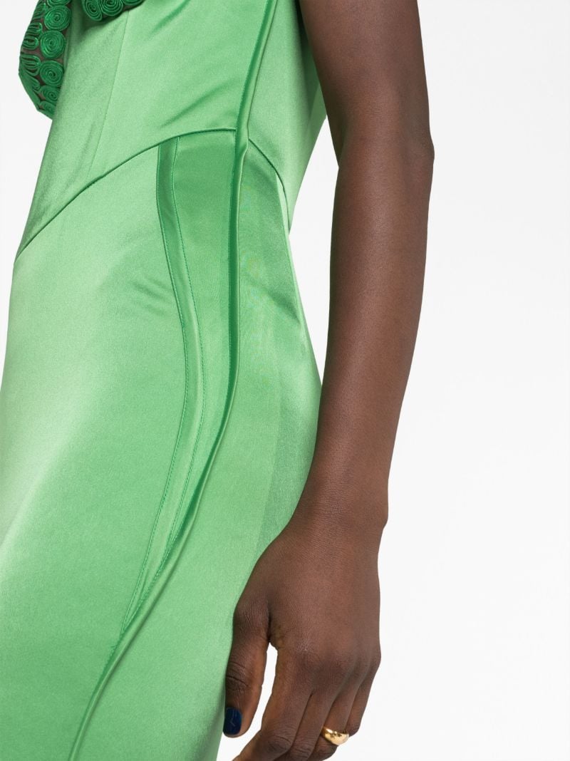 Green Lace Panel Dress