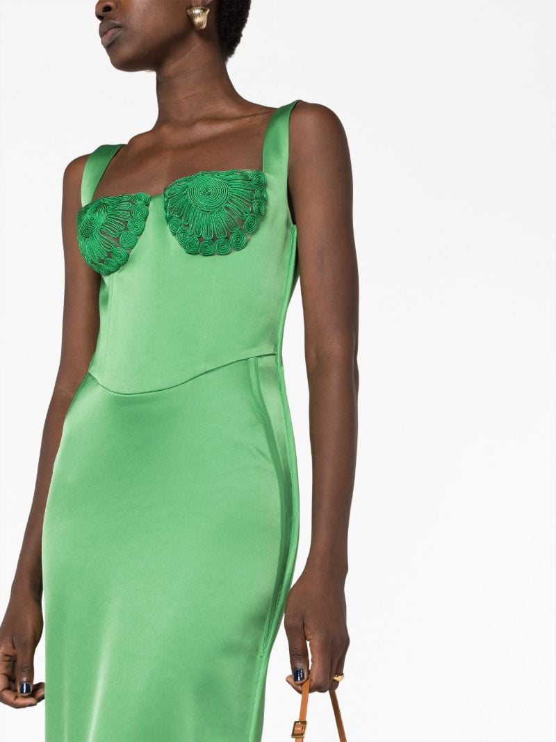 Green Lace Panel Dress