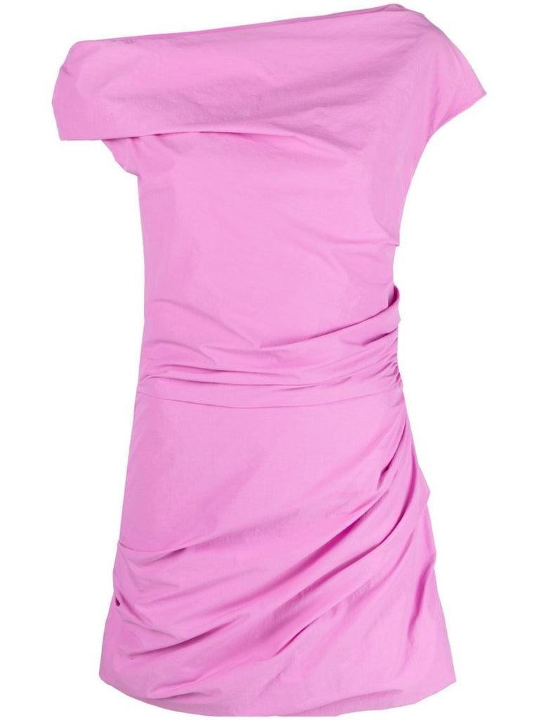 Pink Remmy Draped  Mini Dress