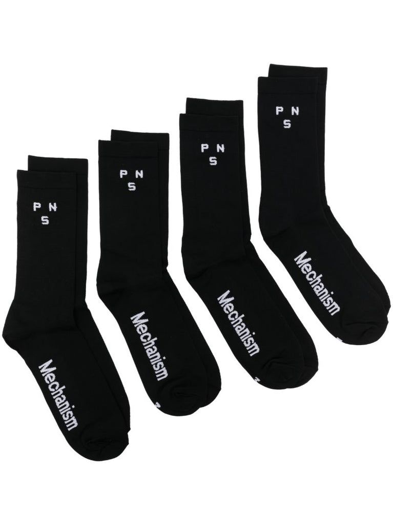 Black Mechanism Cycling Socks Set