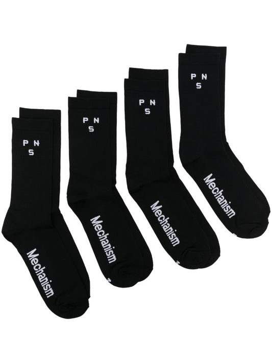 Black Mechanism Cycling Socks Set