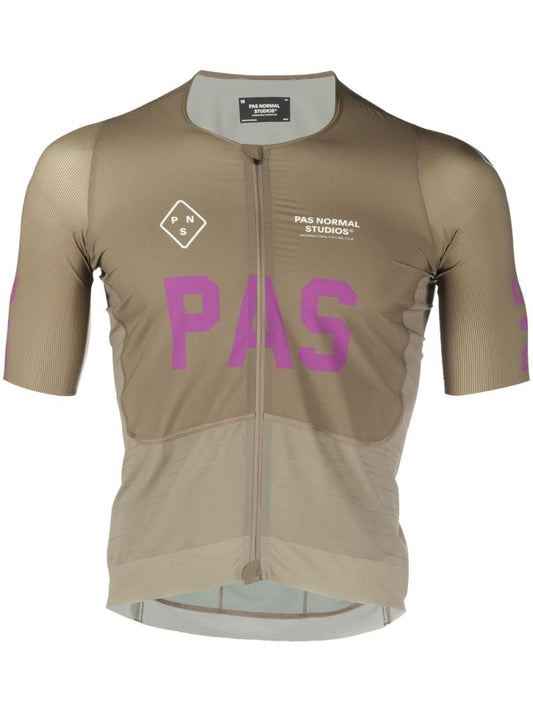 Brown Pas Cycling Jersey Top