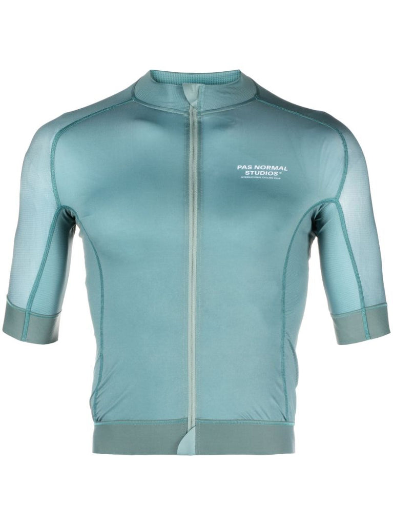 Blue Mechanism Short Sleeve Cycling Jersey