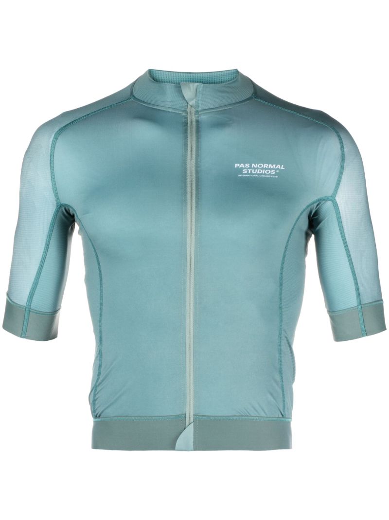 Blue Mechanism Short Sleeve Cycling Jersey