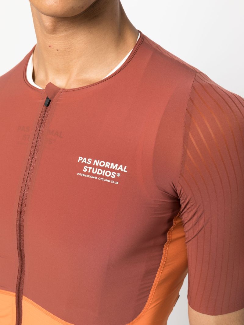 Brown Mechanism Pro Cycling Jersey Top