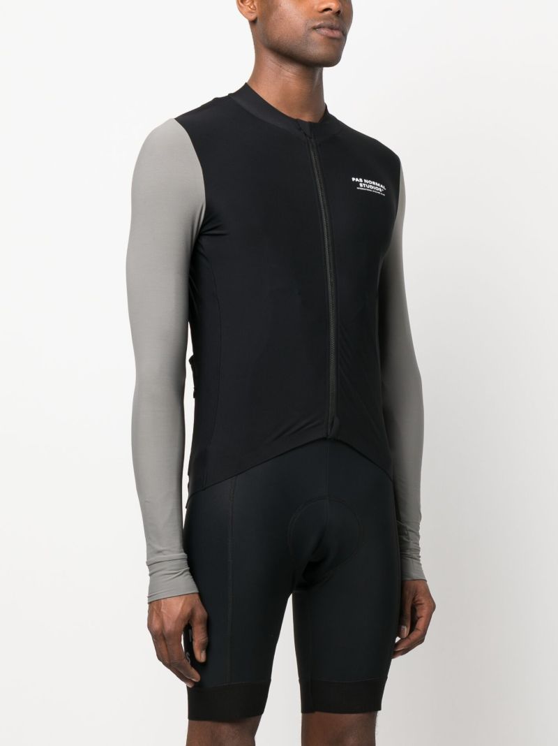 Black and Fossil Grey Mechanism Jersey Performance Jacket