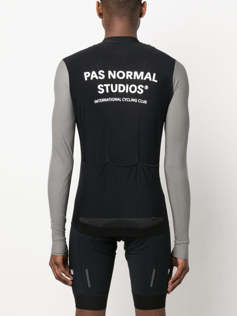 Black and Fossil Grey Mechanism Jersey Performance Jacket