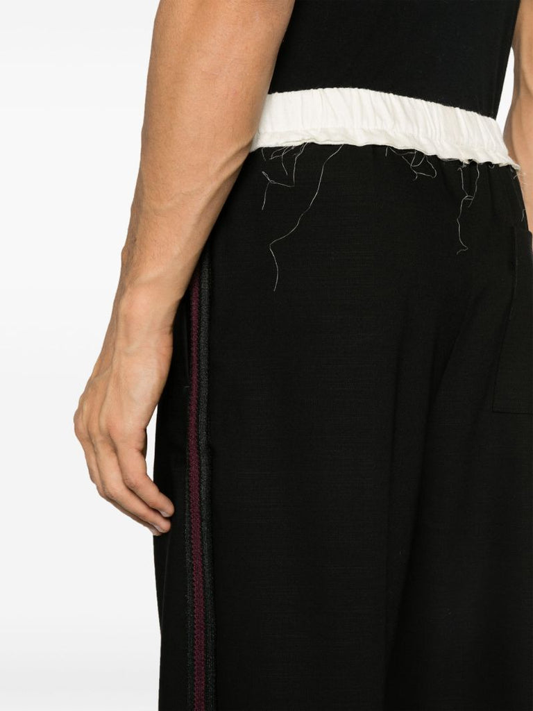 Black Seine Straight-leg Wool Trousers