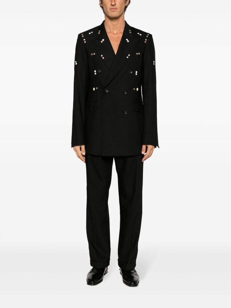 Black Seine Straight-leg Wool Trousers