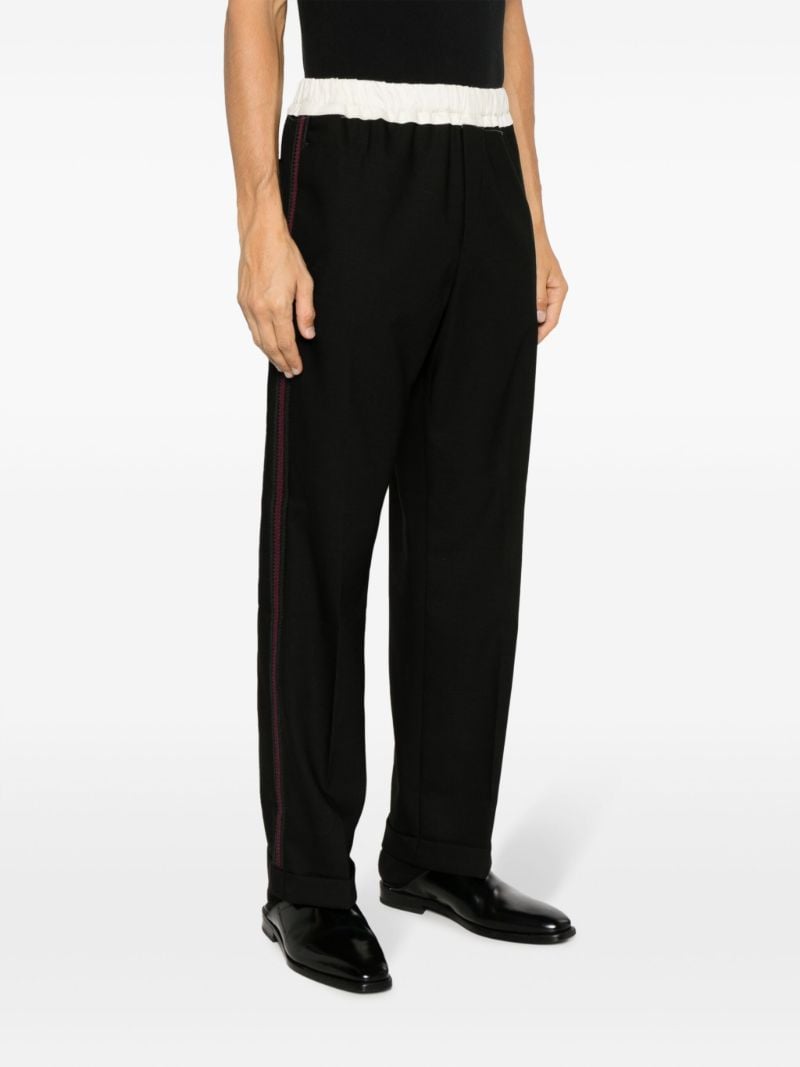 Black Seine Straight-leg Wool Trousers