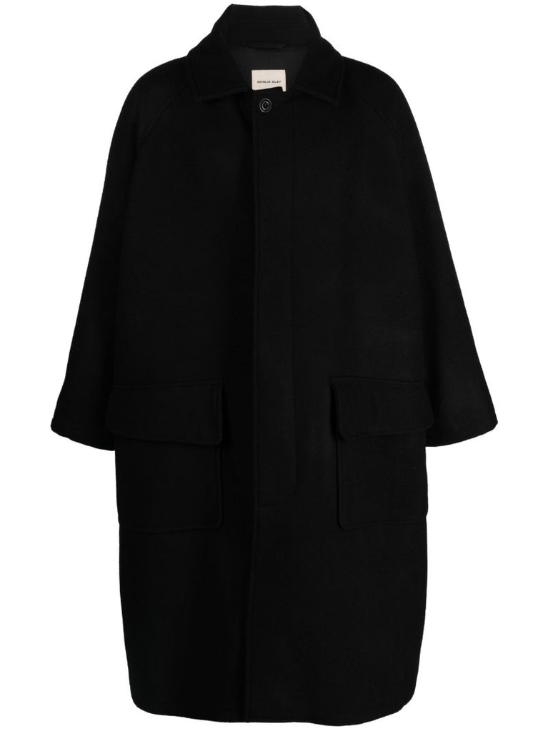 Black Big Mac Wool Coat