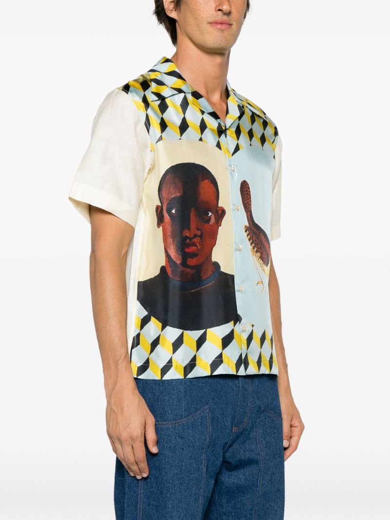 Multicolour Birdsong Silk Shirt
