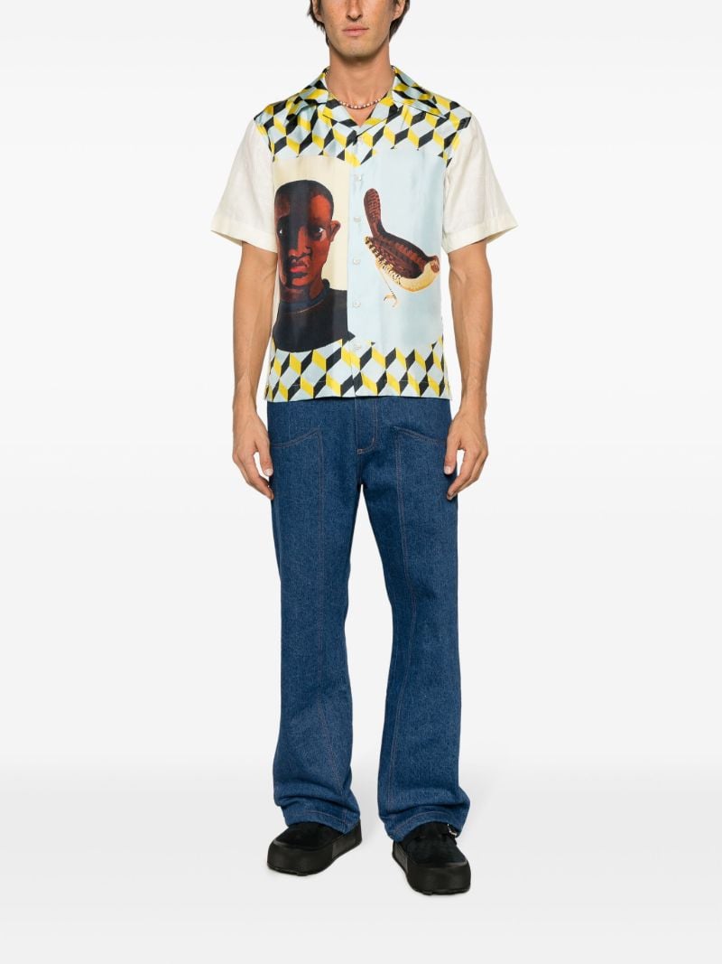 Blue Wander Two-tone Jeans