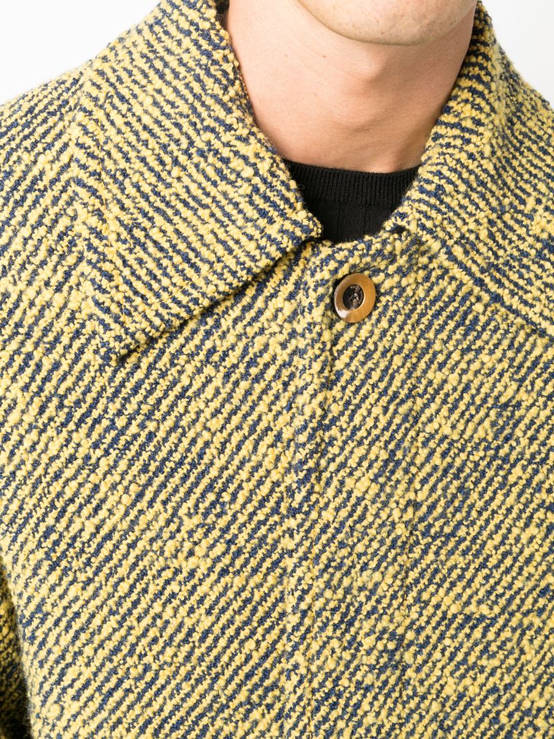 Yellow AndrÃ_x0083_Â© Single-breasted Wool Coat