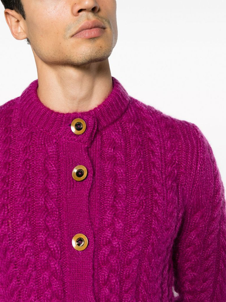 Pink Liberty Cable Knit Cardigan