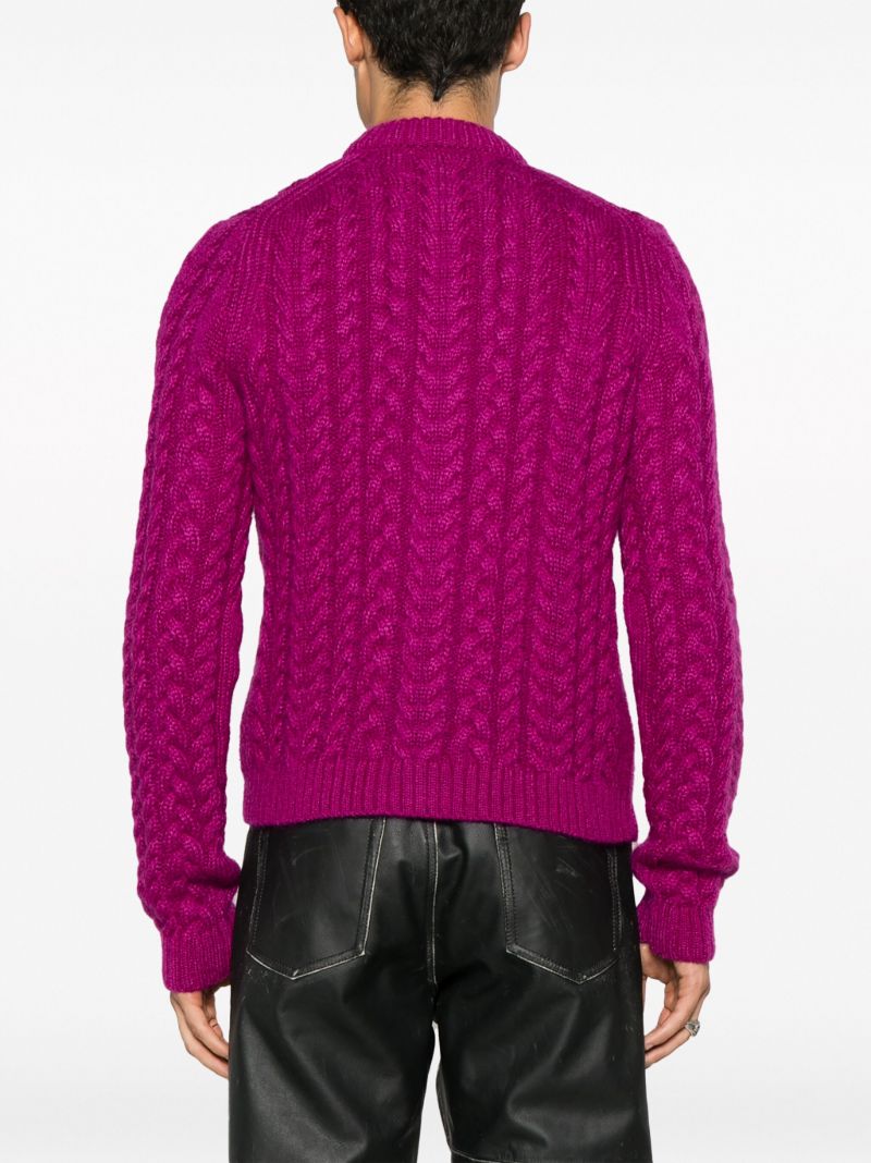 Pink Liberty Cable Knit Cardigan