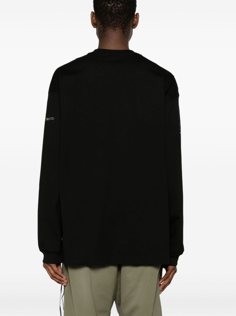 Black Crystal-embellished Cotton T-shirt