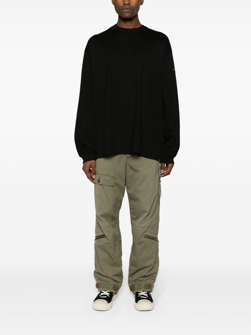 Black Crystal-embellished Cotton T-shirt