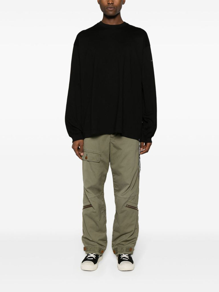 Black Crystal-embellished Cotton T-shirt