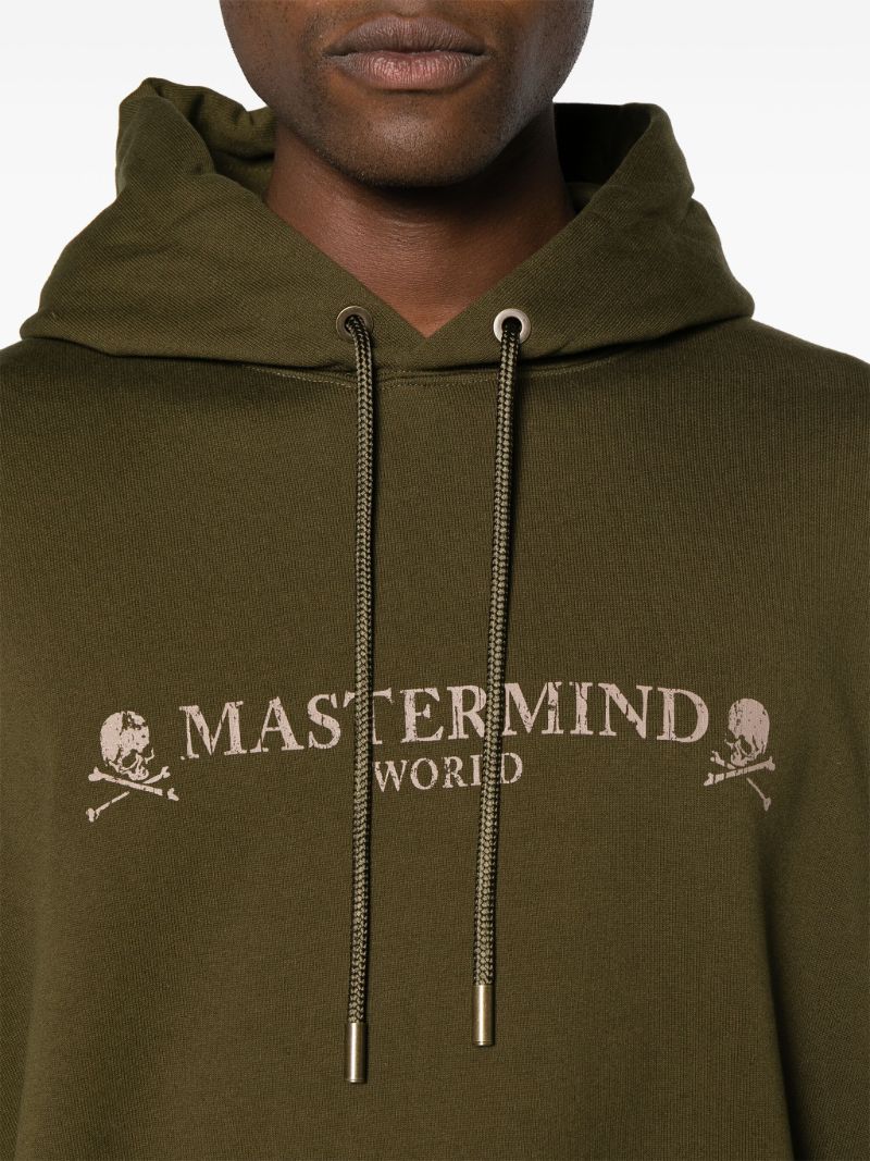 Green Logo-print Cotton Hoodie