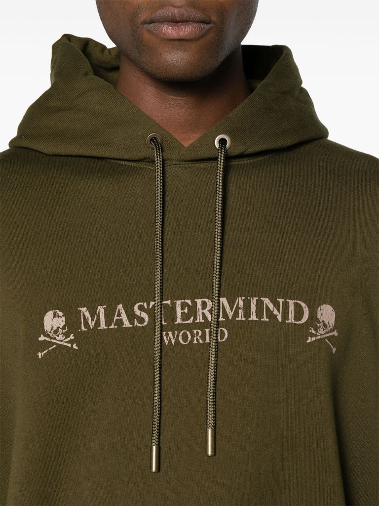 Green Logo-print Cotton Hoodie