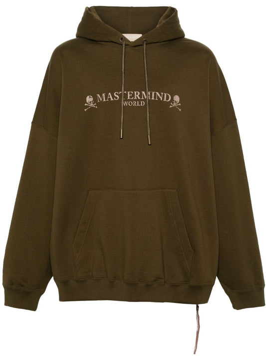 Green Logo-print Cotton Hoodie