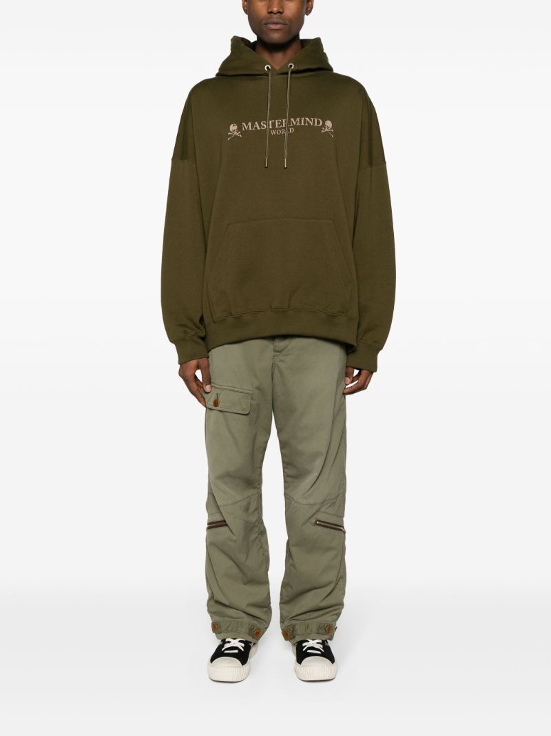 Green Logo-print Cotton Hoodie