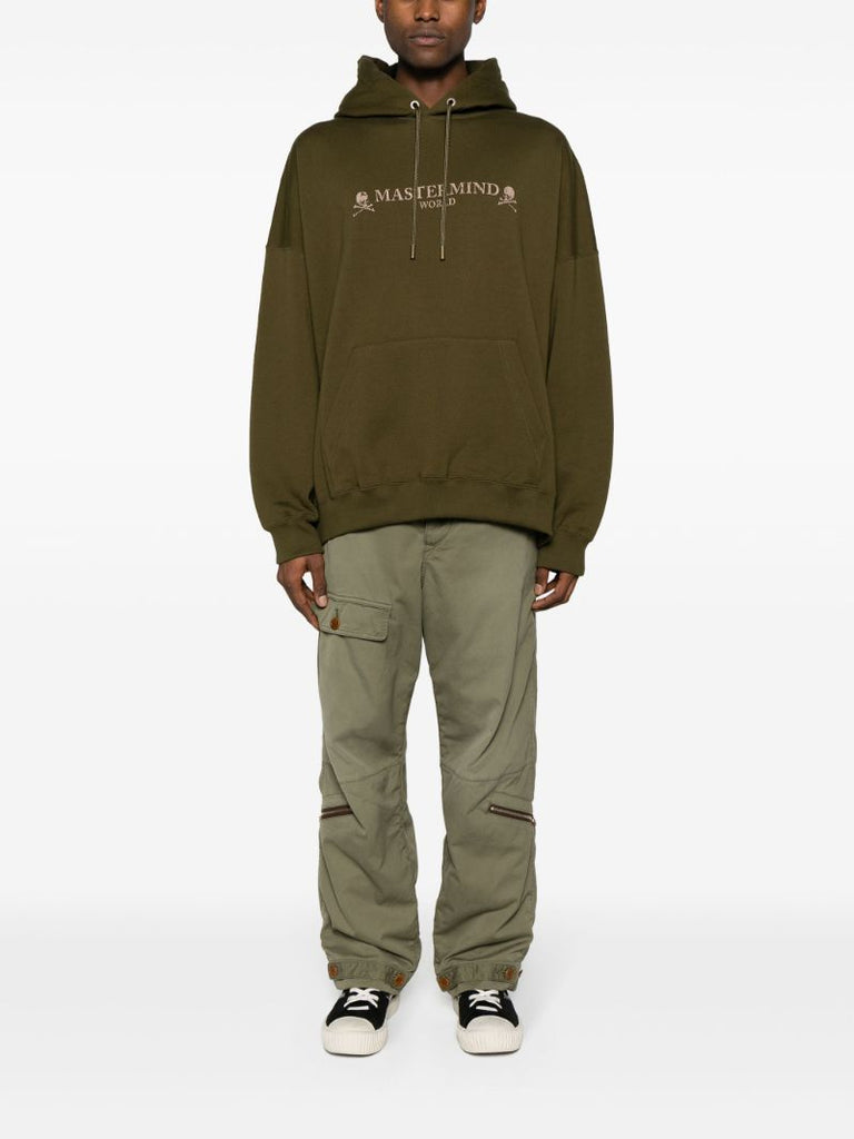 Green Logo-print Cotton Hoodie