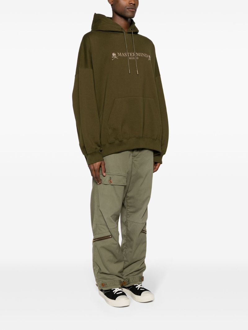 Green Logo-print Cotton Hoodie