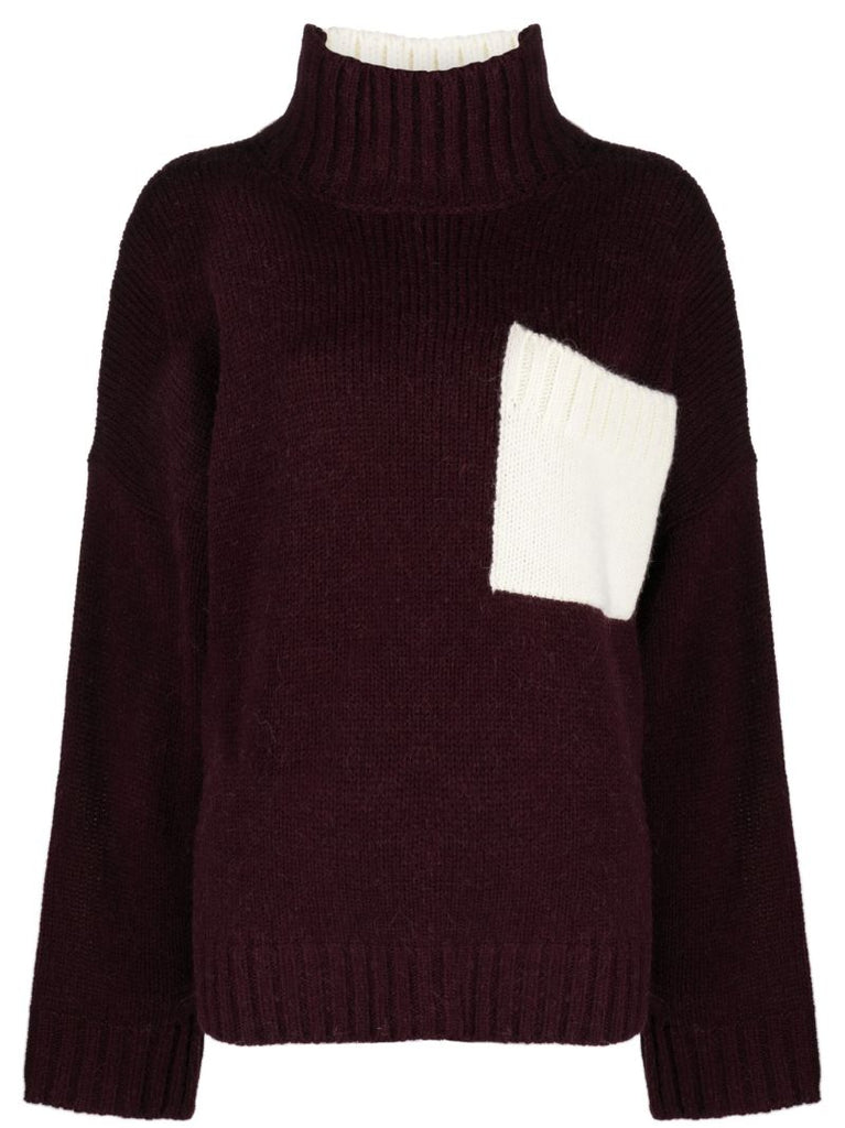Black Colour-block Sweater