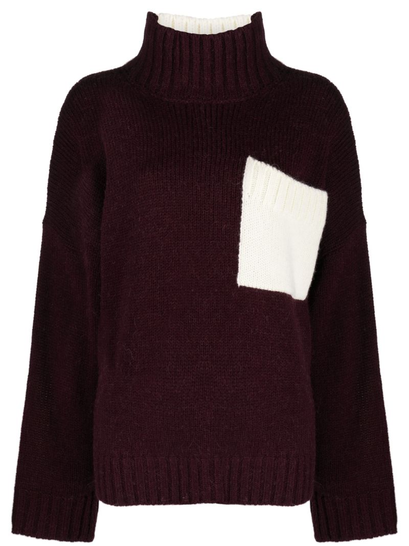 Black Colour-block Sweater