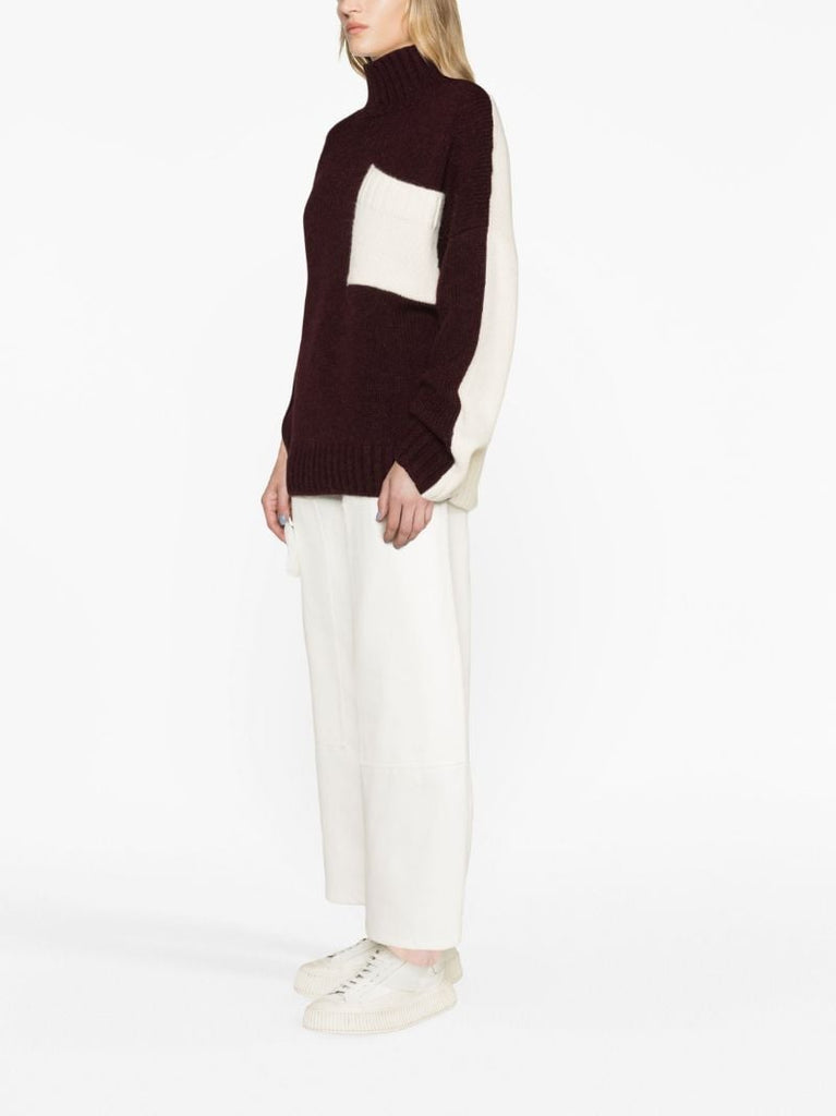 Black Colour-block Sweater