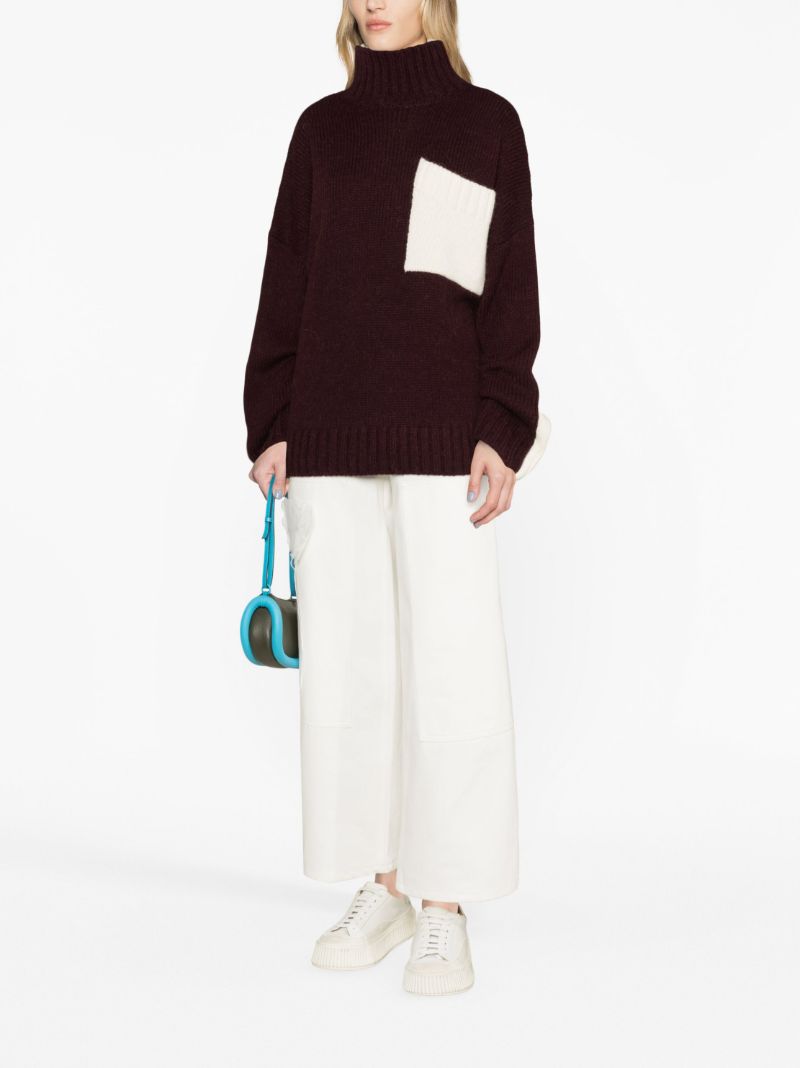 Black Colour-block Sweater