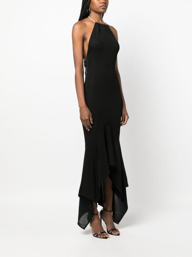 Black Halterneck Maxi Dress
