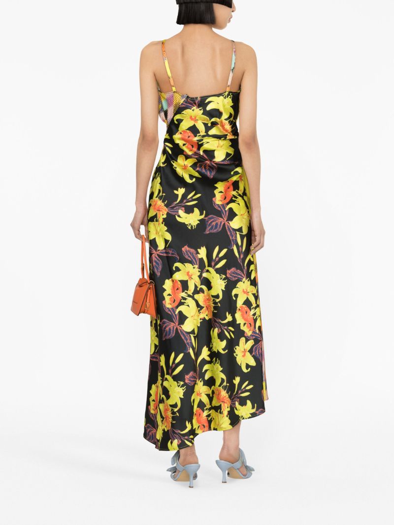 Yellow Printed Asymmetric Dress