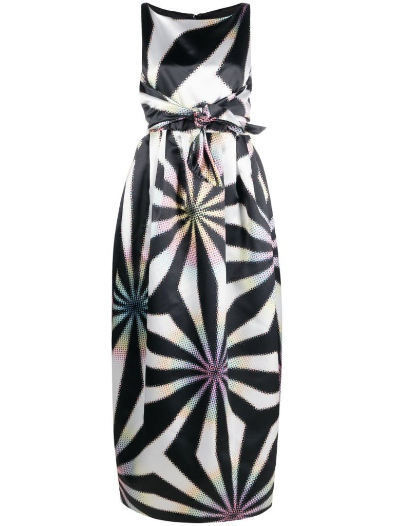 Black Graphic Print Dress