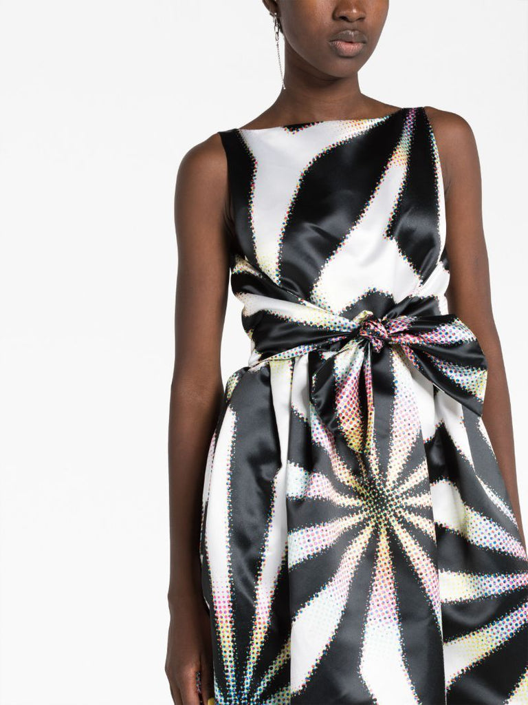 Black Graphic Print Dress