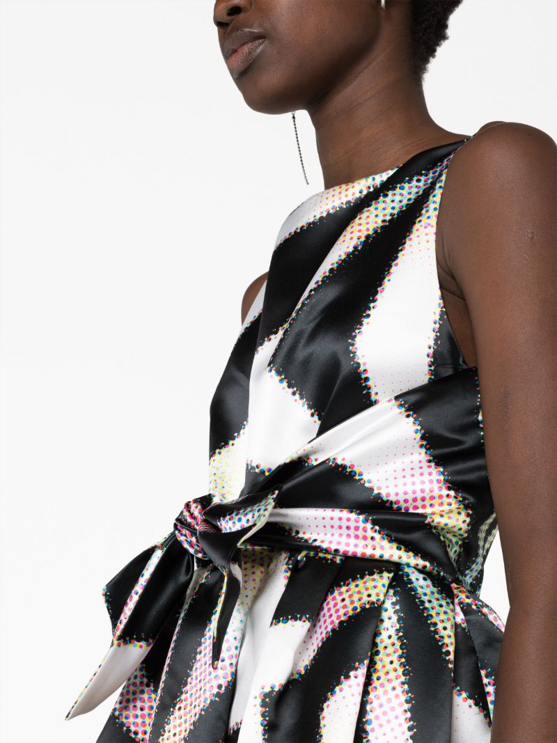Black Graphic Print Dress