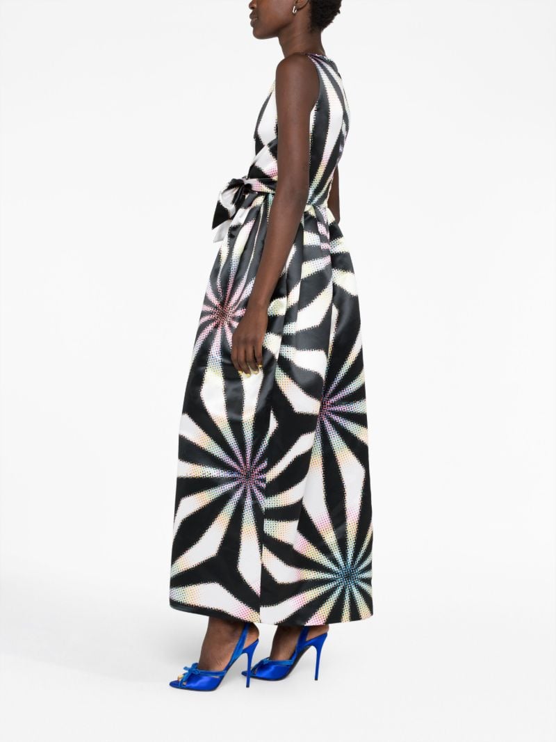 Black Graphic Print Dress