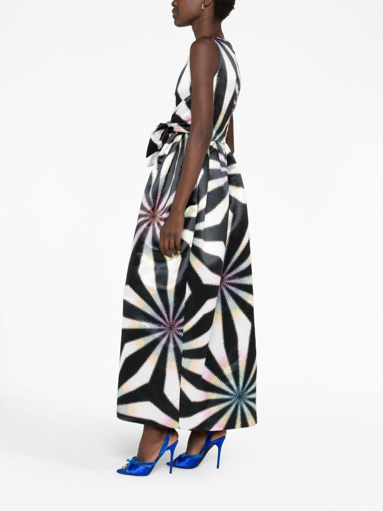 Black Graphic Print Dress